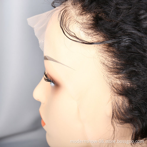 Curly Lace Front Wig Preplucked Glueless Bleached Knots Raw Indian Curly Hair Wig